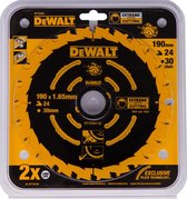 DeWalt DT10304 Extreme Cirkelzaagblad - 190 x 30 x 24T - Hout (Met nagels)