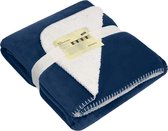 James and Nicholson Plaid Cosy Hearth Navy 130 x 180 cm