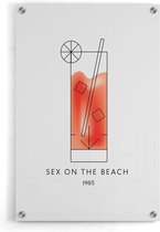 Walljar - Sex On The Beach Cocktail - Muurdecoratie - Plexiglas schilderij