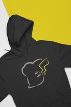 Pokémon Pikachu HOODIE - Zwart unisex Maat M