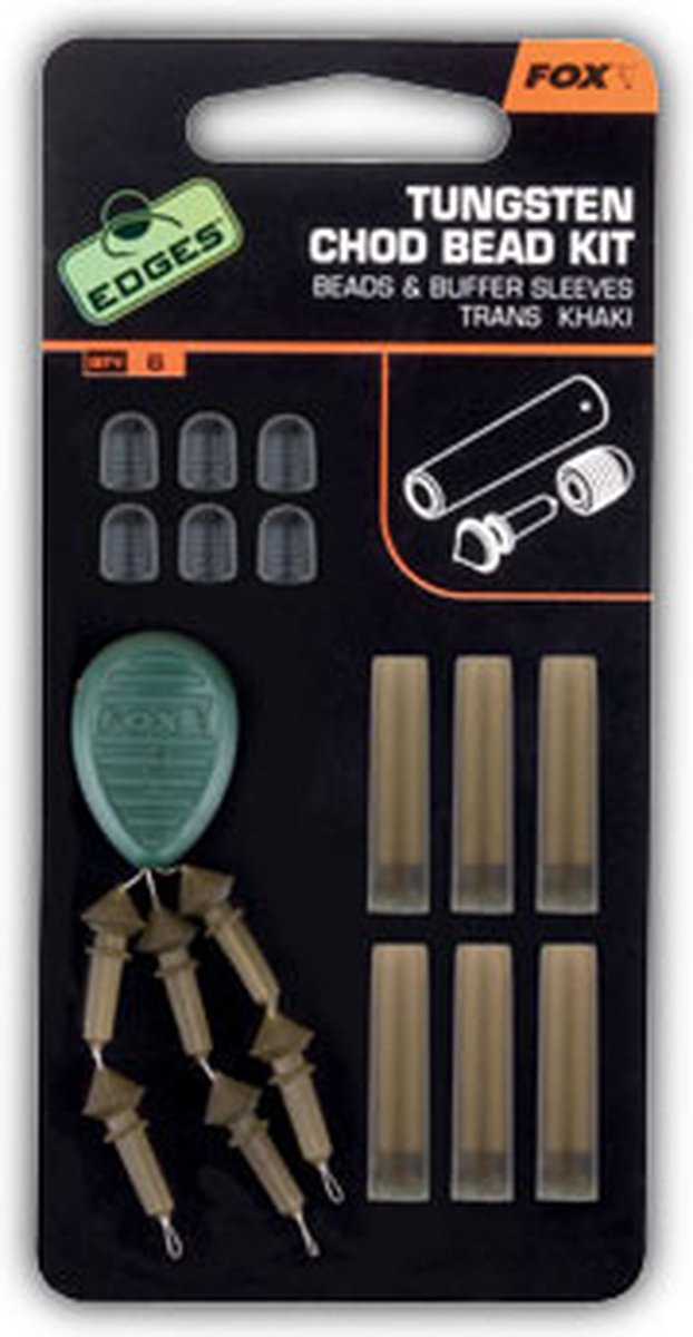 Fox Edges Tungsten Chod Bead Kit - Camo van Fox — afbeelding 2