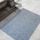 Modern vloerkleed - Abstruse Current Blauw 80x150cm