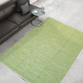 Modern vloerkleed - Abstruse Diamond Groen 80x150cm