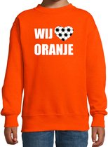 Oranje fan sweater voor kinderen - wij houden van oranje - Holland / Nederland supporter - EK/ WK trui / outfit 96/104 (3-4 jaar)