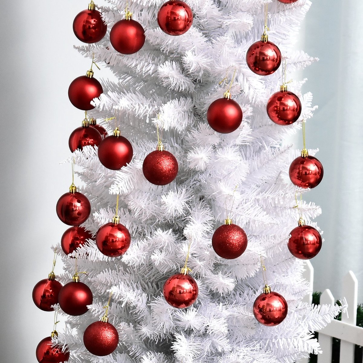 ChristmasGoodz - Kunstkerstboom - Smalle Kunstkerstboom - Smalle kerstboom - Wit - 180 cm – foto 6