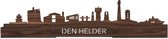 Standing Skyline Den Helder Notenhout - 40 cm - Woondecoratie design - Decoratie om neer te zetten - WoodWideCities