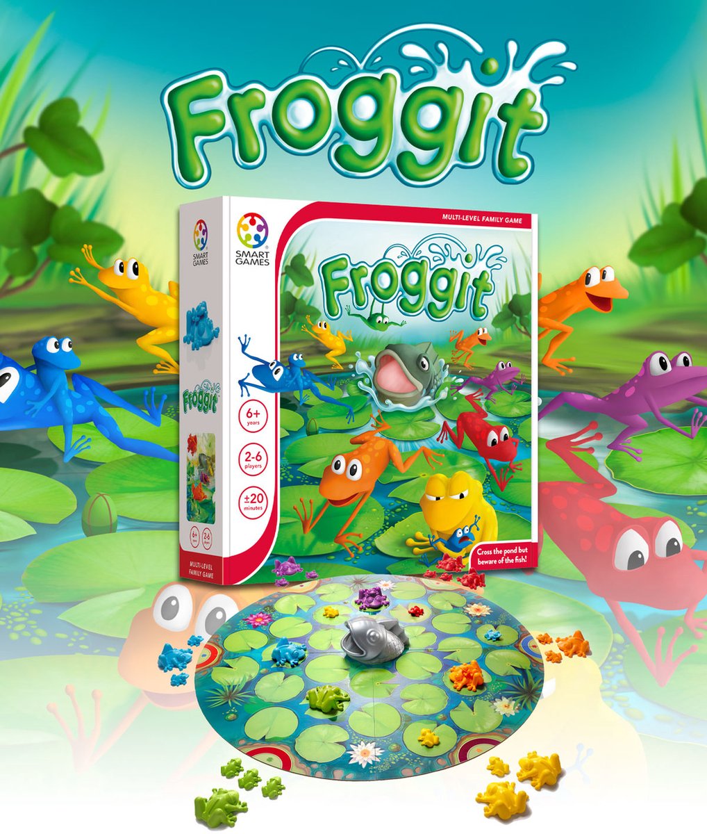 SmartGames Froggit - Strategisch Familie Bordspel - Meerdere Spelniveaus - 2 tot 6 Spelers - Vanaf 6 Jaar — afbeelding 12