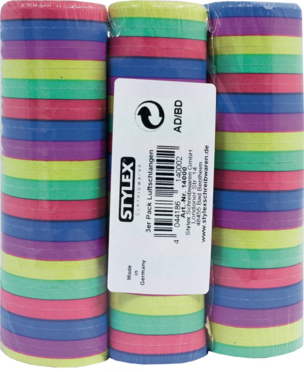 Serpentine - 3 Rollen met 18 worpen in verpakking - 3x4m