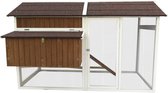 Kippenhok - Chicken Coop Barn - 210 x 112 x 133 cm - Bruin/Wit