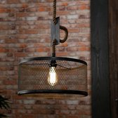 DePauwWonen - Mesh verstelbaar touw Hanglamp - E27 Fitting - Grijs - Hanglampen Eetkamer, Woonkamer, Industrieel, Plafondlamp, Slaapkamer, Designlamp voor Binnen