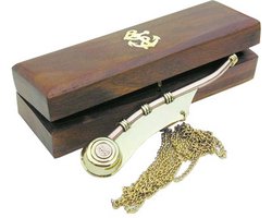 Bootsmansfluit Messing+Kistje