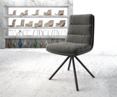 Draaistoel Abelia-Flex kruisframe rond zwart structurele stof antraciet