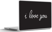 Laptop sticker - 12.3 inch - I love you - Quotes - Spreuken - 30x22cm - Laptopstickers - Laptop skin - Cover