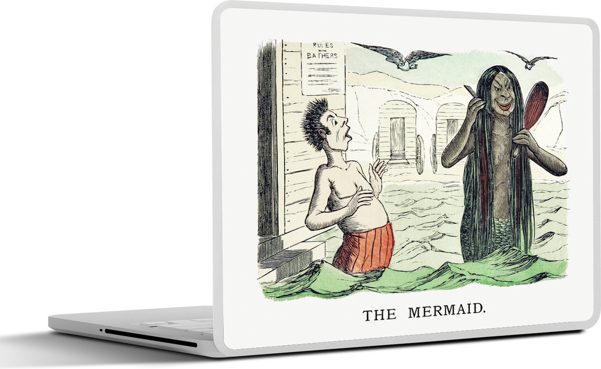Afbeelding van product SleevesAndCases  Laptop sticker - 11.6 inch - Vintage - Zeemeermin - Quote