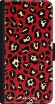 iPhone 11 bookcase leer hoesje - Luipaard rood