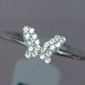 Twice As Nice Ring in zilver, vlinder met zirkonia  50