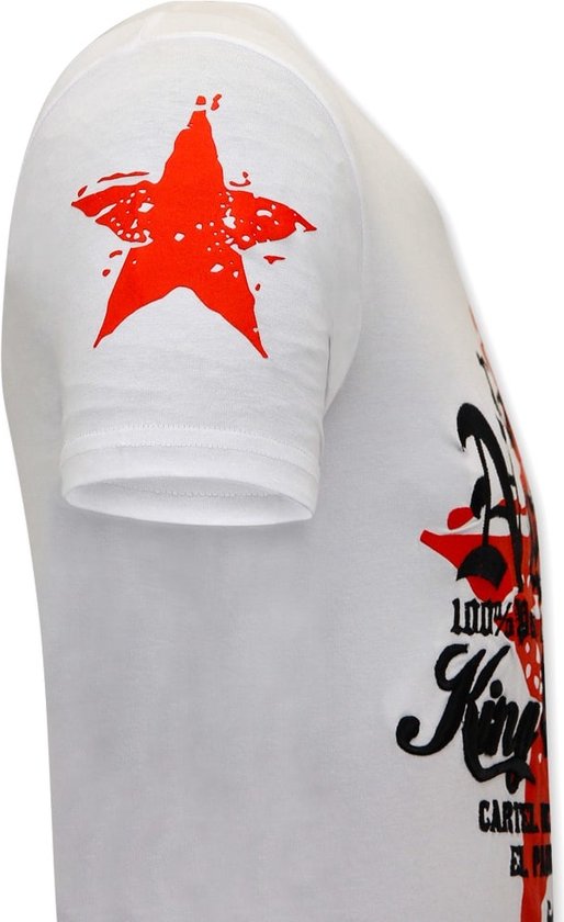 T-shirt Local Fanatic King of Cocaines - La Coka Nostra - Wit - Tailles: S