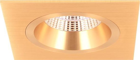 Milano - Inbouwspot Goud Vierkant - Verdiept - 1 Lichtpunt - 93x93mm