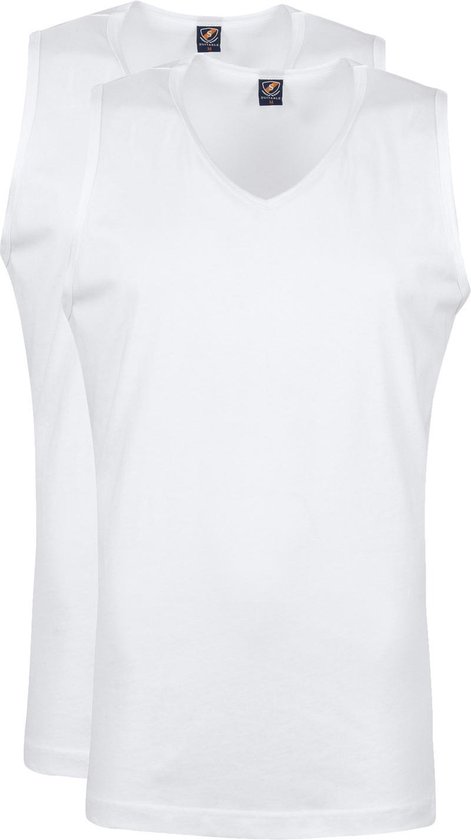 Suitable - Viless T-Shirt Mouwloos Wit 2-Pack - Heren - Maat XXL - Modern-fit