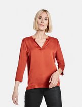 GERRY WEBER Dames Stijlvol shirt met 3/4-mouwen EcoVero Terracotta-36