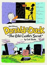 Cover van Donald Duck 'Het Geheim van het Oude Kasteel' door Carl Barks. Een skelet draagt een schat, Donald Duck kijkt op, en Huey, Dewey en Louie lopen op een begraafplaats.