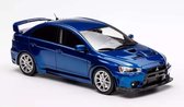 BM Creations Mitsubishi Lancer Evo X FQ400 left hand drive  Blauw 1:18