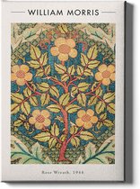 Walljar - William Morris - Rose Wreath - Muurdecoratie - Canvas schilderij