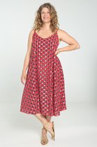 Paprika Dames Lange jurk in viscose met een etnische folieprint - Jurk - Maat 44