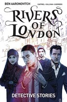 Strips van Rivers of London: Detective Stories met vier personen voor een achtergrond van Londense gebouwen.