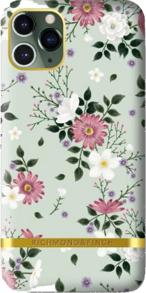 Richmond & Finch Sweet Mint bloemen hoesje voor iPhone 12 en iPhone 12 Pro - groen