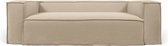 Kave Home - 2-zitsbank Blok met afneembare bekleding in beige linnen 210 cm
