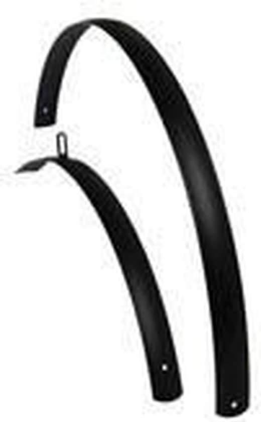 Stel spatborden 28 inch alu plat mat zwart 40mm van Merkloos — afbeelding 3