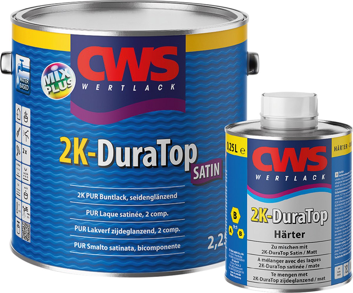Cws Wertlack Duratop 2K - 2,5 l - Zijdeglans - Afwerkingslaag