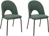 LONDON - Set van 2 stoelen - Groene stof - L 49 XP 53 XH 87 cm