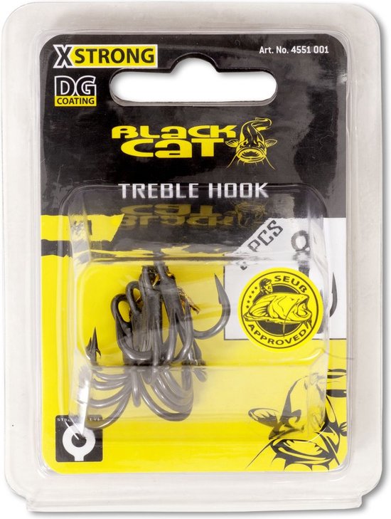 Black Cat Treble Hook DG Coating (5 pcs) — afbeelding 2