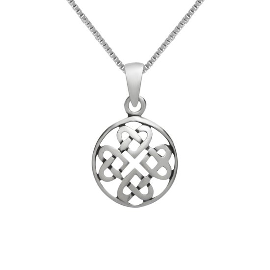 Zilveren ketting met hartjeshanger