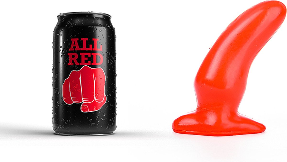 Goedkoopste All Red Buttplug 13 x 5 cm - rood