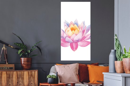 Stickers Stickers muraux - Aquarelle - Bloem - Nénuphar - 60x120 cm - Feuille adhésive