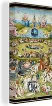 Canvas Schilderij Tuin der lusten - schilderij van Jheronimus Bosch - 40x80 cm - Wanddecoratie