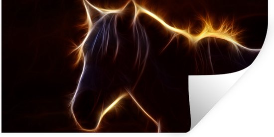 Stickers Stickers muraux - Cheval - Contour - Léger - 80x40 cm - Film adhésif