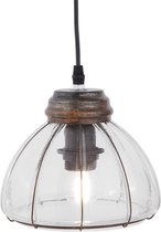 Hanglamp Ø 20*17 cm E27/max 1*60W Transparant Ijzer, Glas Hanglamp Eettafel Hanglampen Eetkamer