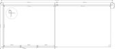 Blokhut met overkapping lessenaar dak 300 x 250 + 300cm