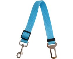 Hondengordel voor Auto – Verstelbare gordel – Hondenriem – Veiligheid voor de hond – poezen gordel – Huisdier gordel – 45-72cm - Licht blauw