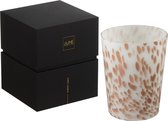 Geurkaars - scented candle neon night white/gold medium-68h - white, gold - 13x13x16