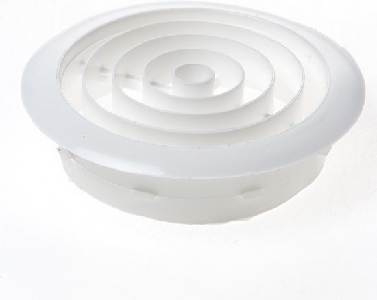 Nedco Grille de ventilation plastique blanc rond 12cm 514300 (Prix par pièce)