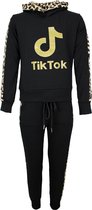 Tik Tok TikTok Trainingspak Panter Premium Gold Kids Zwart, Goud - Maat 134/140