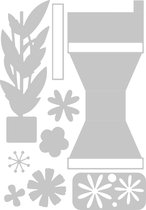 Sizzix Thinlits Snijmal - Pop-Up Plantenpot - 9 stuks