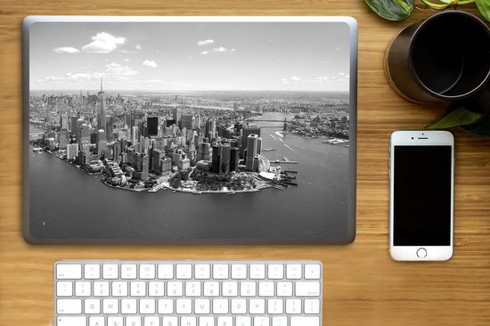 Autocollant pour ordinateur portable - 15,6 pouces - New York - Zwart - Wit - 36x27,5 cm - Autocollants pour ordinateur portable - Peau pour ordinateur portable - Couverture