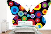 Behang - Fotobehang een decoratieve vlinder - Breedte 420 cm x hoogte 280 cm