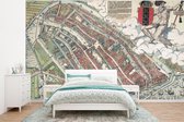 Behang - Fotobehang Kaart - Historisch - Amsterdam - Breedte 400 cm x hoogte 300 cm
